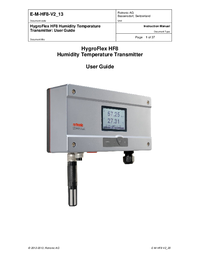Thumbnail of document Manual - HygroFlex8 Series Humidity Transmitters